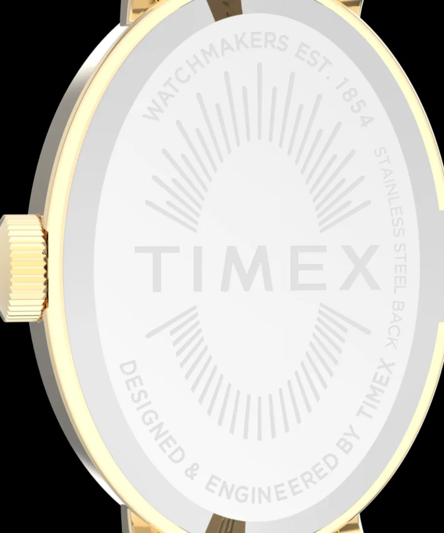 Women Timex Small*Cavatina 19mm Leather Strap Watch
