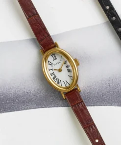 Women Timex Small*Cavatina 19mm Leather Strap Watch