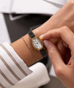 Women Timex Small*Cavatina 19mm Leather Strap Watch