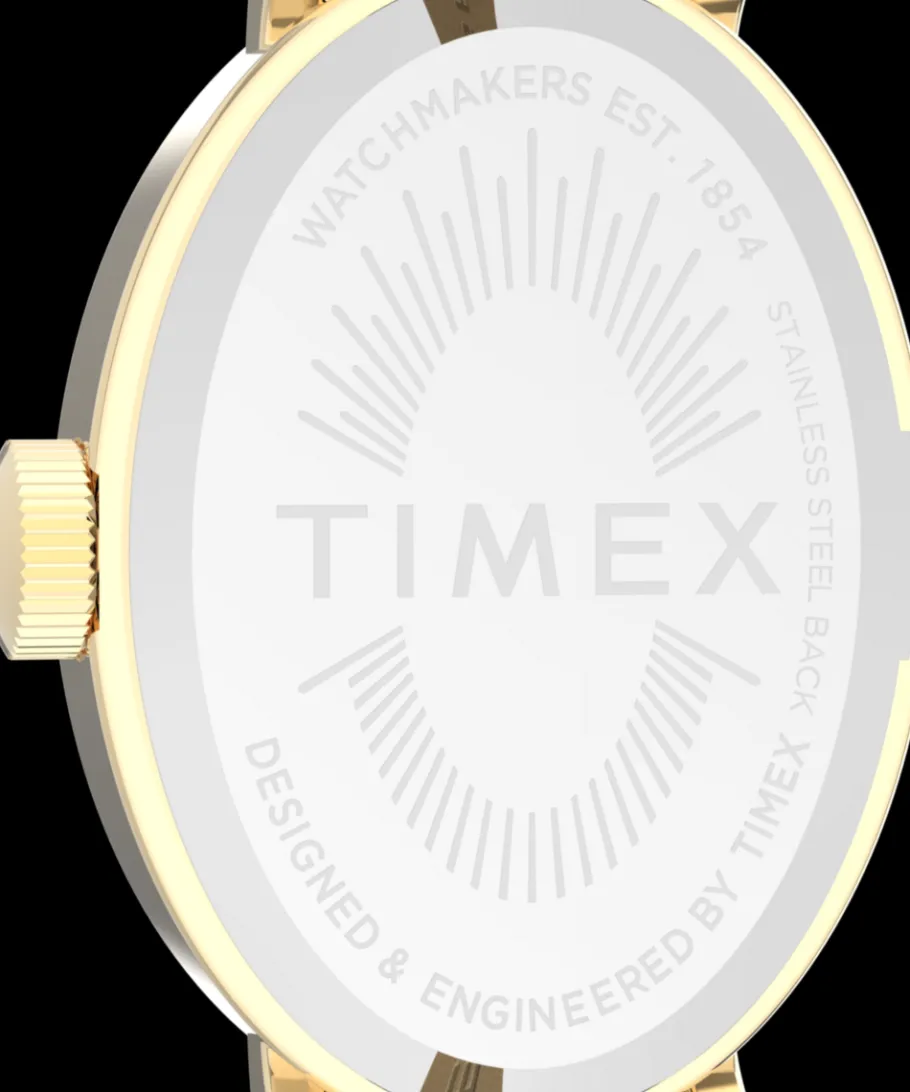 Women Timex Small*Cavatina 19mm Leather Strap Watch