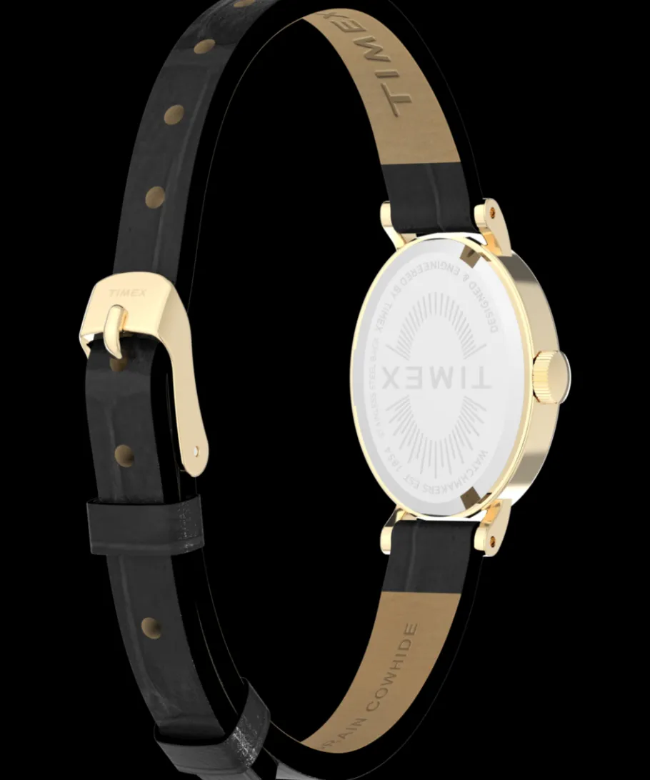 Women Timex Small*Cavatina 19mm Leather Strap Watch
