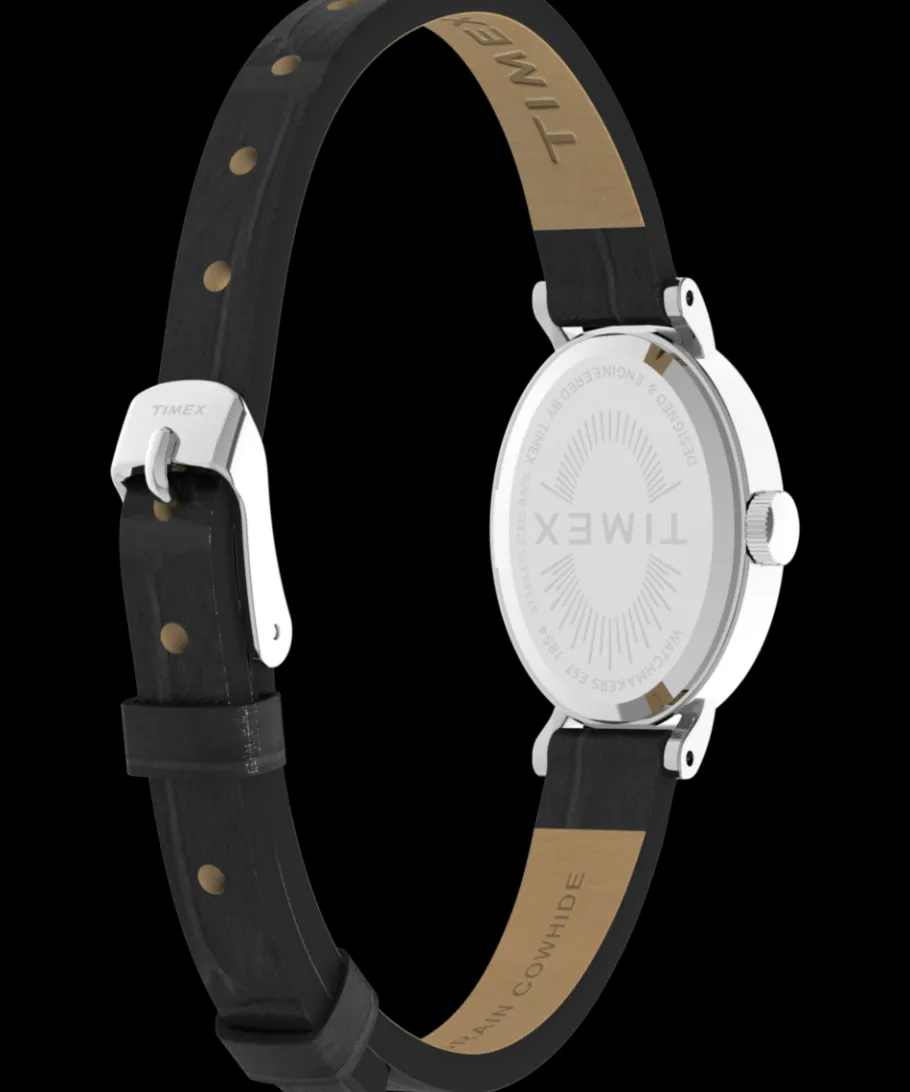 Women Timex Small*Cavatina 19mm Leather Strap Watch