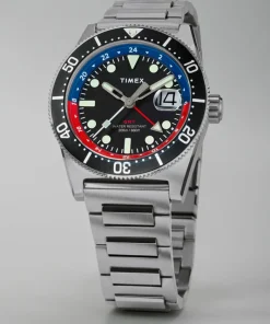 Timex Stainless Steel|Diver Inspired*Deepwater Reef 200 GMT 41mm Stainless Steel Bracelet Watch