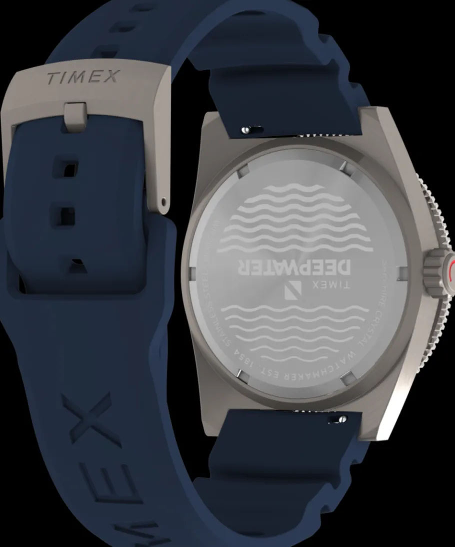 Timex Diver Inspired|Father's Day Gifts*Deepwater Reef 200 GMT 41mm Synthetic Rubber Strap Watch