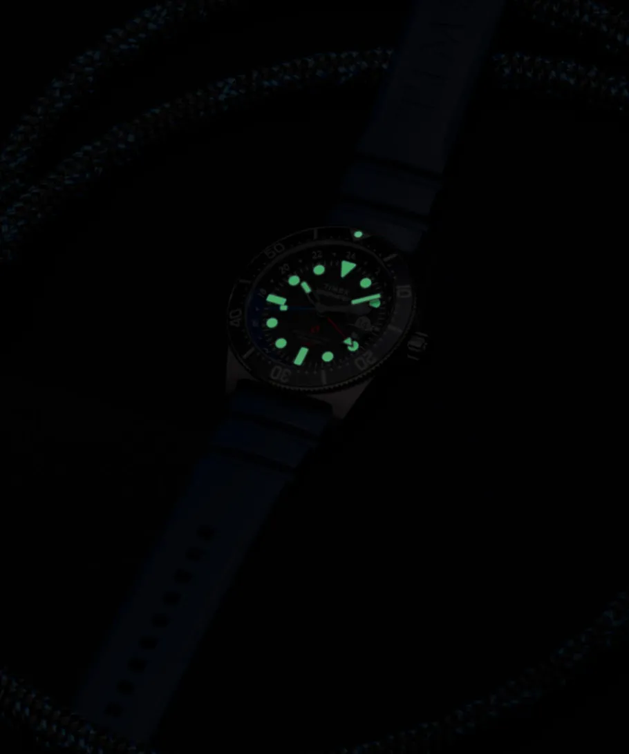 Timex Diver Inspired|Father's Day Gifts*Deepwater Reef 200 GMT 41mm Synthetic Rubber Strap Watch