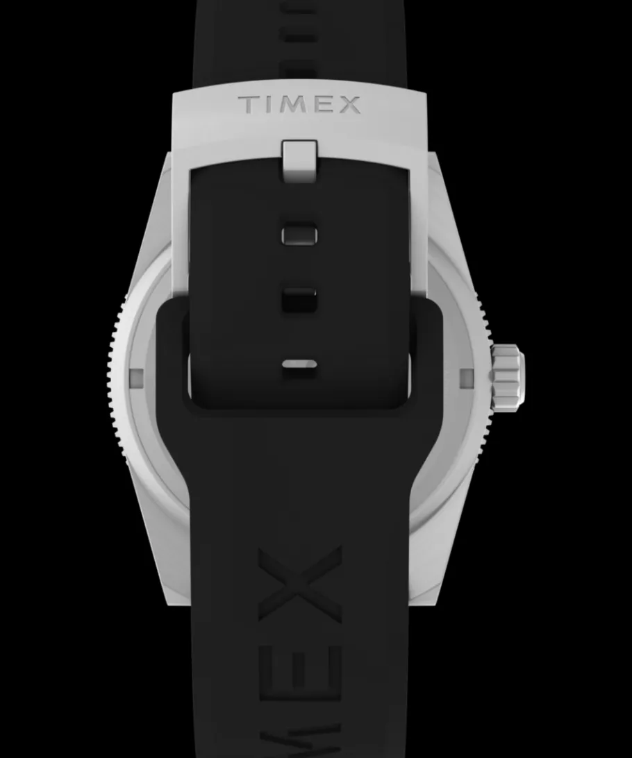 Timex Diver Inspired|Black Watches*Deepwater Reef 200 GMT 41mm Synthetic Rubber Strap Watch