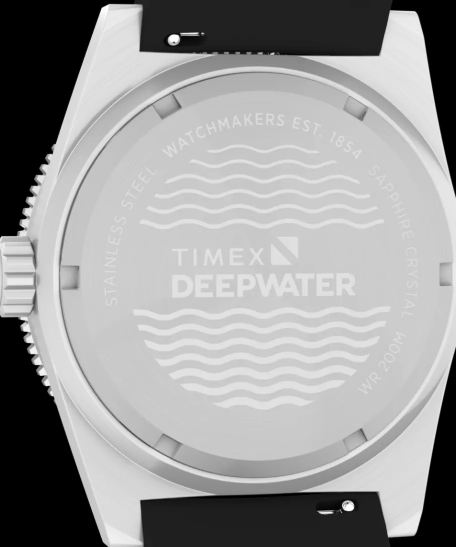 Timex Diver Inspired|Black Watches*Deepwater Reef 200 GMT 41mm Synthetic Rubber Strap Watch