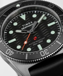 Timex Diver Inspired|Black Watches*Deepwater Reef 200 41mm Synthetic Rubber Strap Watch