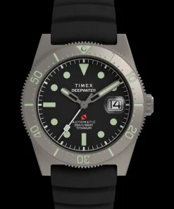 Timex Diver Inspired|Titanium*Deepwater Reef 200 Titanium Automatic 41mm Synthetic Rubber Strap Watc