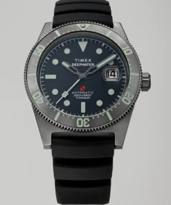 Timex Diver Inspired|Titanium*Deepwater Reef 200 Titanium Automatic 41mm Synthetic Rubber Strap Watc