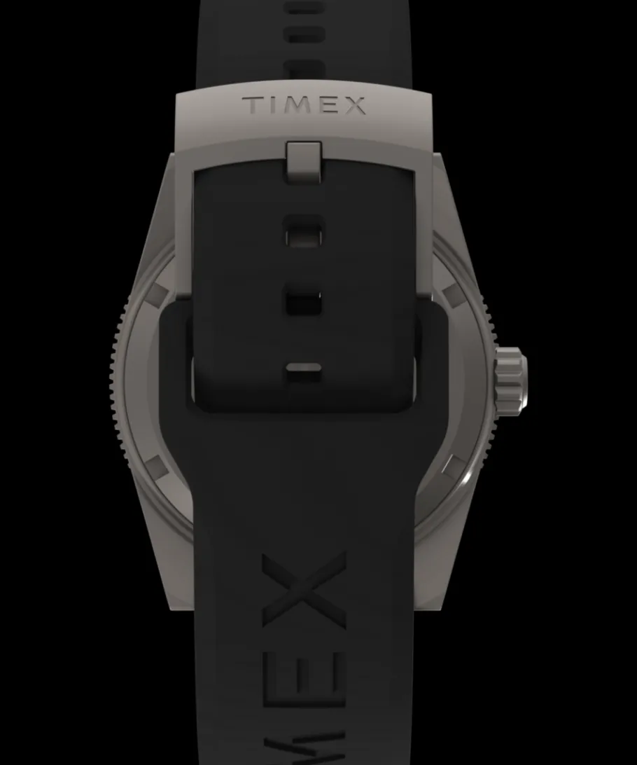 Timex Diver Inspired|Titanium*Deepwater Reef 200 Titanium Automatic 41mm Synthetic Rubber Strap Watc