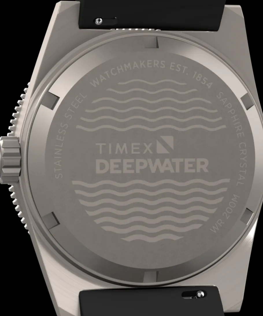 Timex Diver Inspired|Titanium*Deepwater Reef 200 Titanium Automatic 41mm Synthetic Rubber Strap Watc