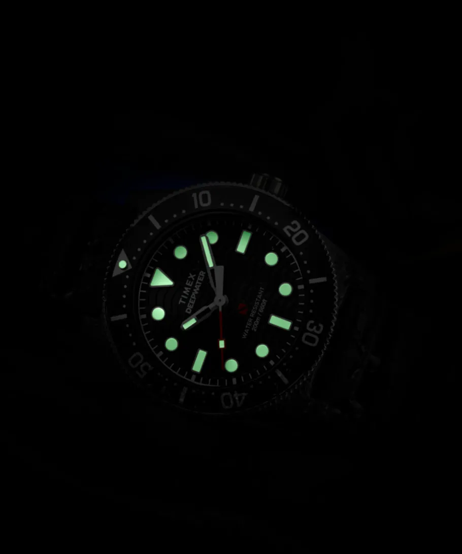 Timex Diver Inspired|Black Watches*Deepwater Reef 200 XCF 43mm Synthetic Rubber Strap Watch