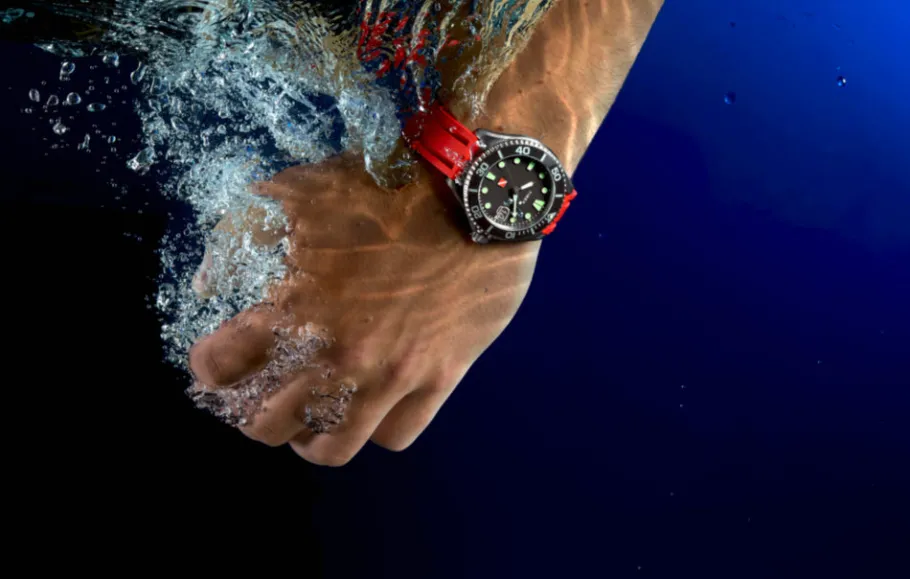 Timex Diver Inspired|Automatic*Deepwater Tiburón Automatic 43mm Synthetic Rubber Strap Watch
