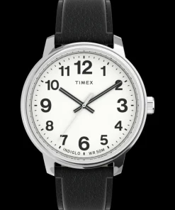 Timex Leather*Easy Reader Bold 43mm Leather Strap Watch