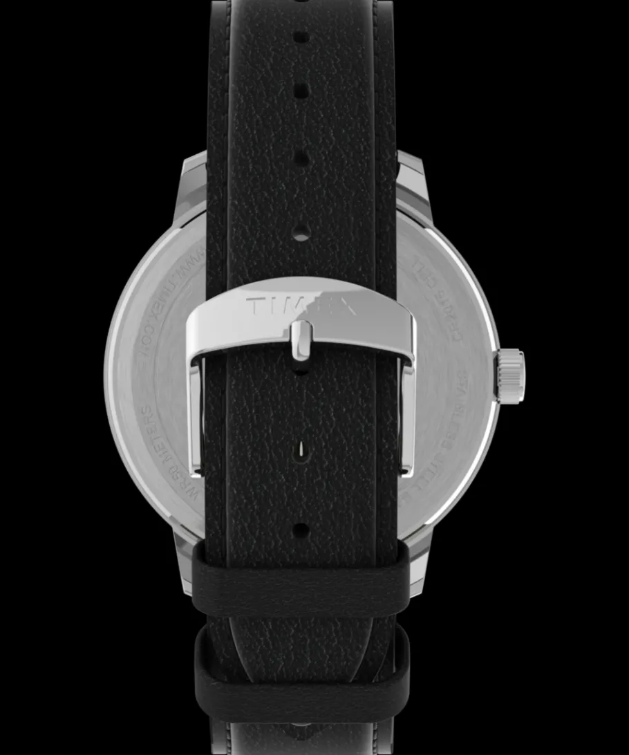 Timex Leather*Easy Reader Bold 43mm Leather Strap Watch