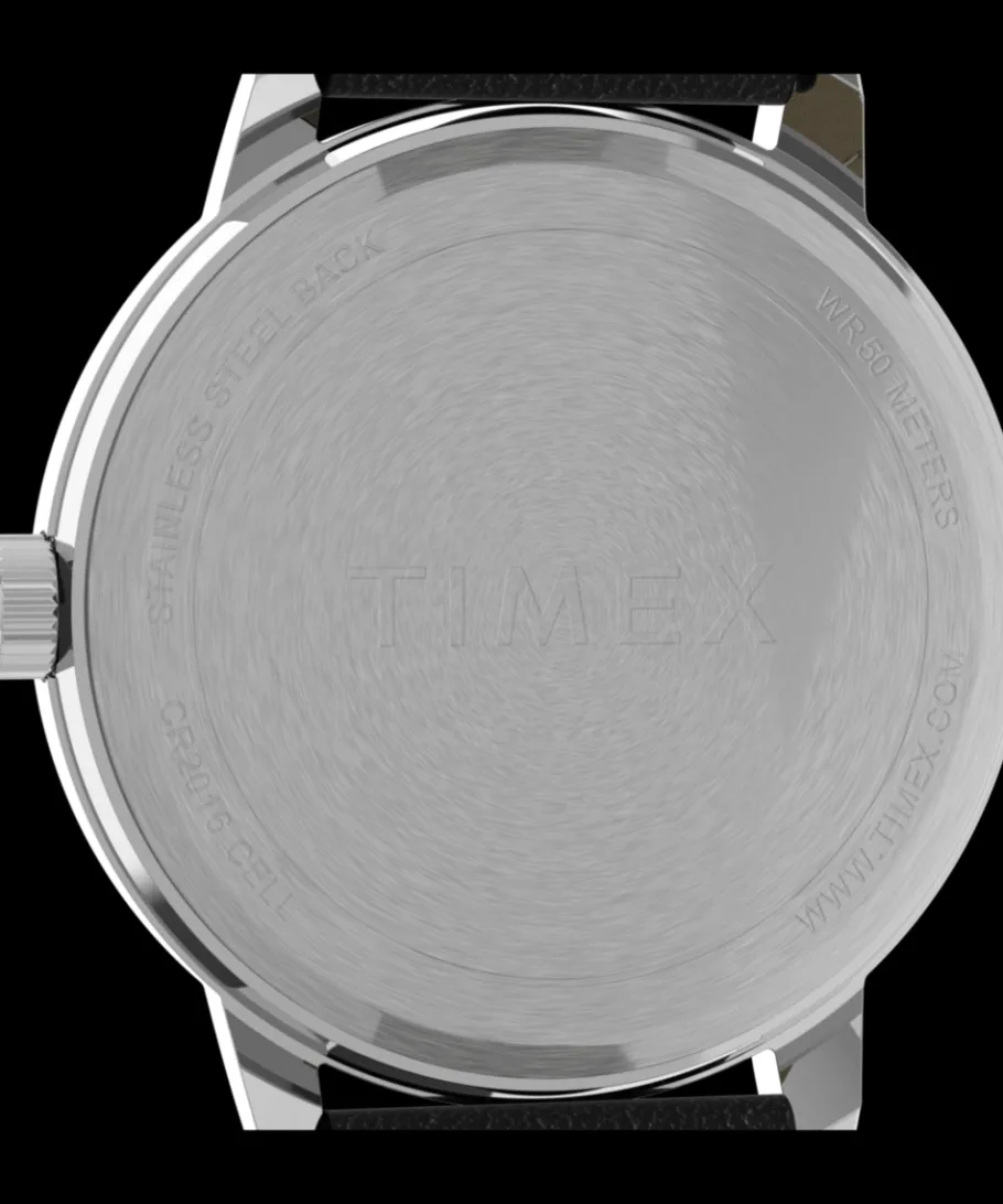 Timex Leather*Easy Reader Bold 43mm Leather Strap Watch
