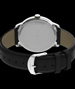 Timex Leather*Easy Reader Bold 43mm Leather Strap Watch