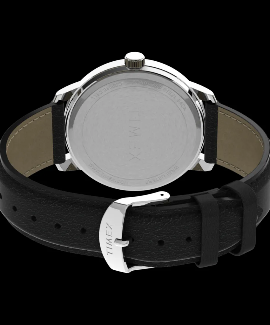 Timex Leather*Easy Reader Bold 43mm Leather Strap Watch