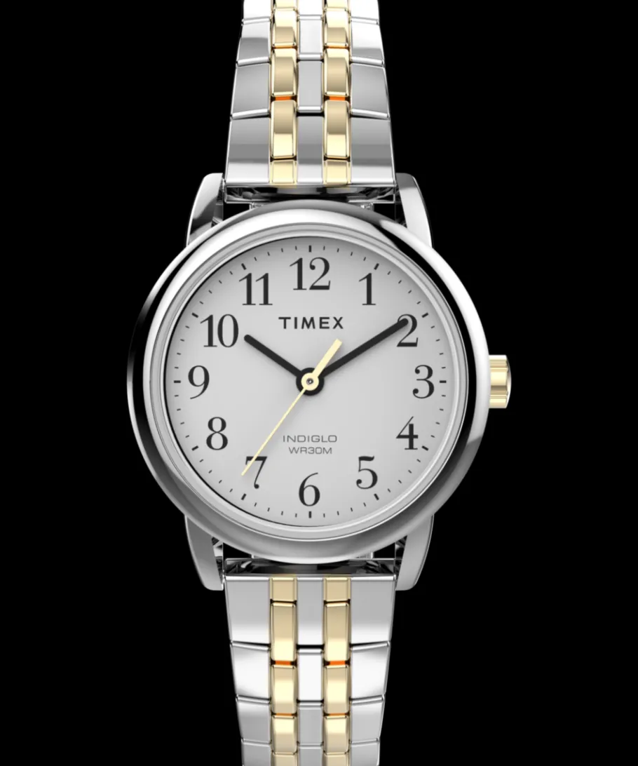 Women Timex Small|Silver-tone*Easy Reader® 25mm Expansion Band