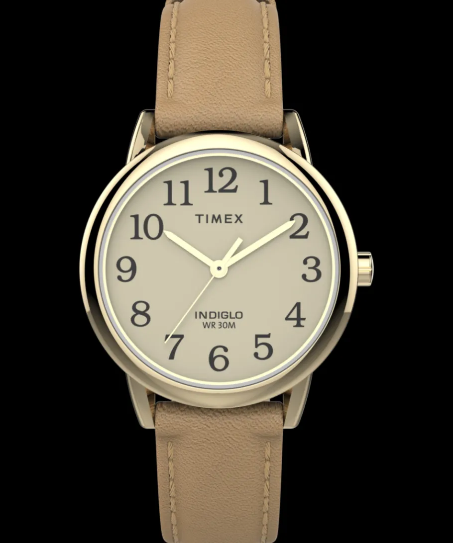 Women Timex Small*Easy Reader 30mm Leather Strap Watch