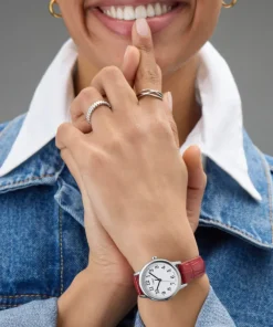 Women Timex Small*Easy Reader® 30mm Leather Strap Watch