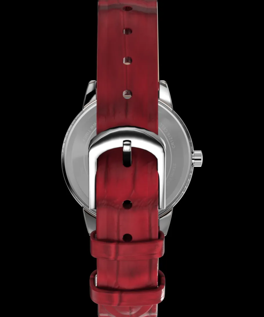 Women Timex Small*Easy Reader® 30mm Leather Strap Watch
