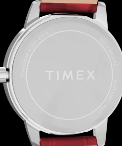 Women Timex Small*Easy Reader® 30mm Leather Strap Watch