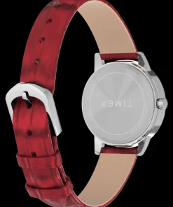 Women Timex Small*Easy Reader® 30mm Leather Strap Watch