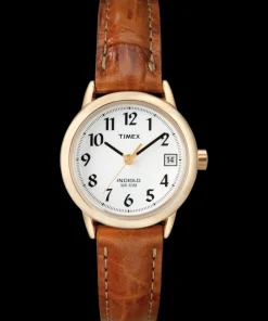 Women Timex Small*Easy Reader® 25mm Leather Strap Watch
