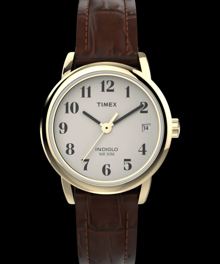 Women Timex Small*Easy Reader® 25mm Leather Strap Watch