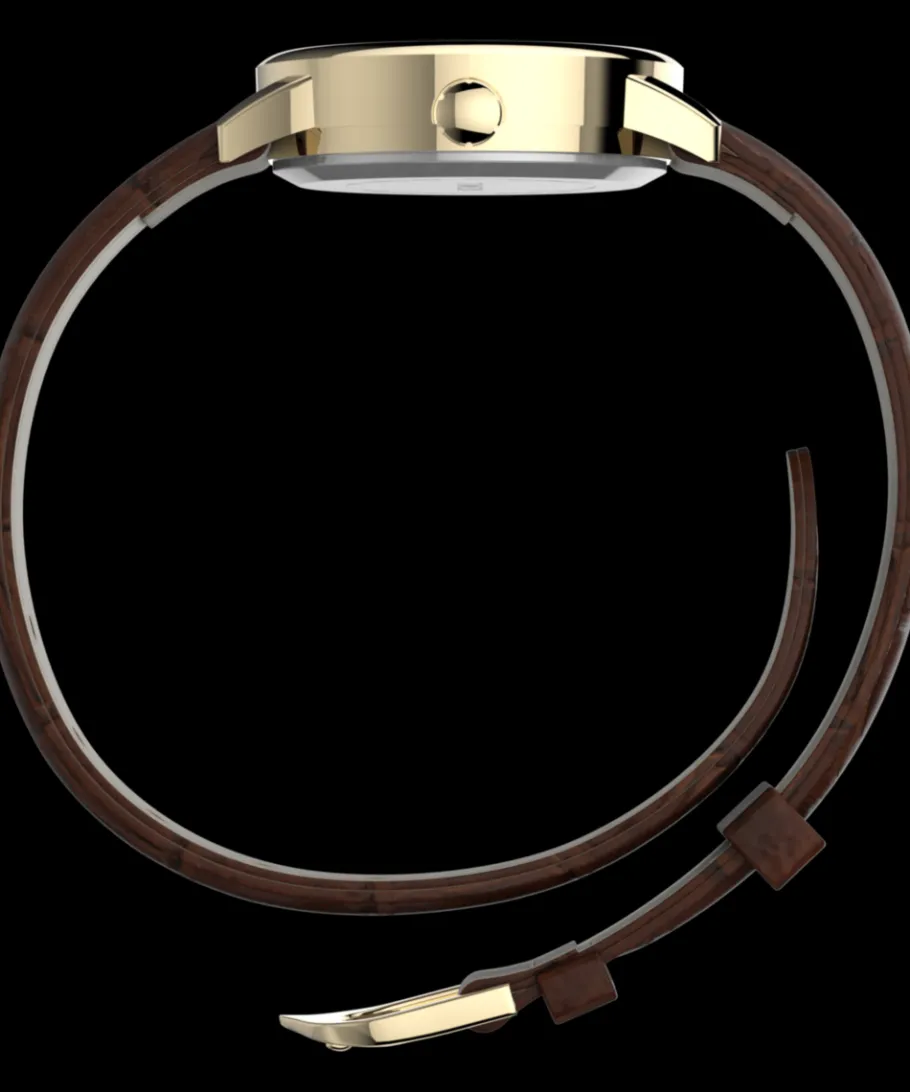 Women Timex Small*Easy Reader® 25mm Leather Strap Watch