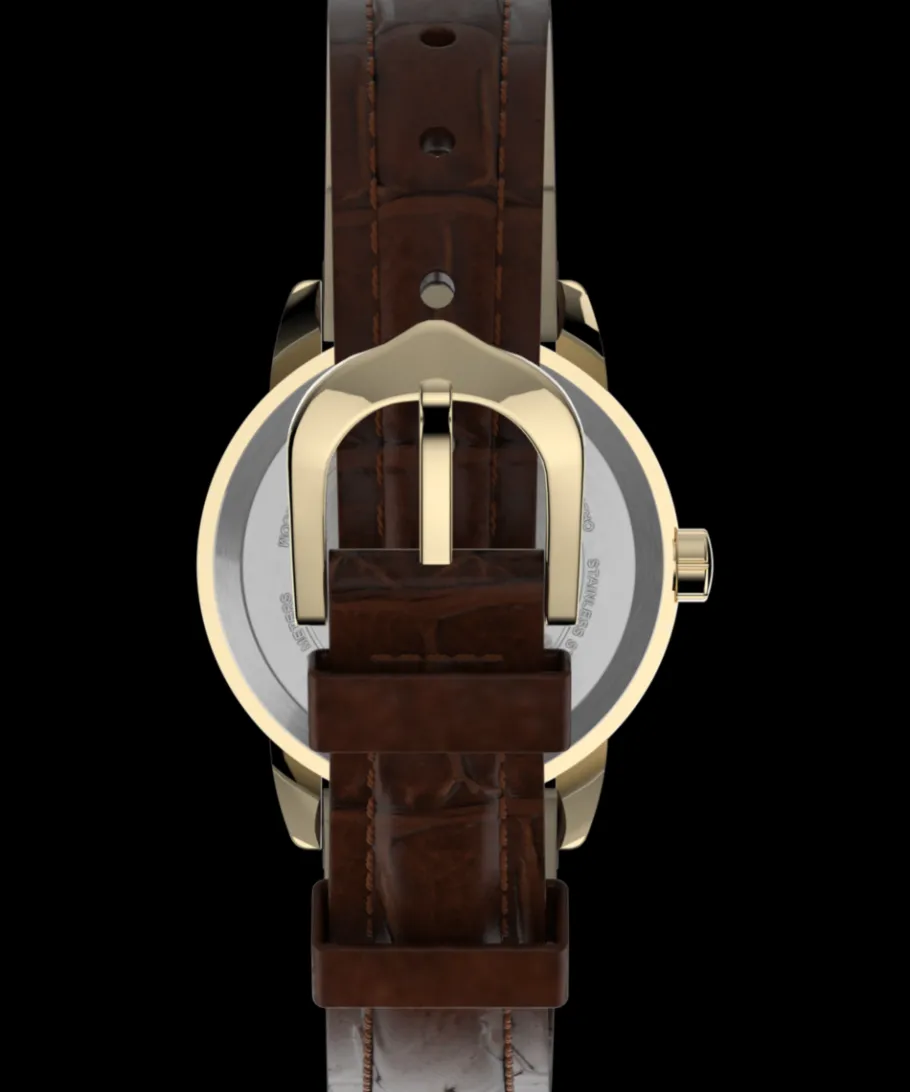 Women Timex Small*Easy Reader® 25mm Leather Strap Watch