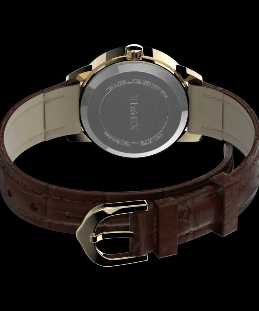 Women Timex Small*Easy Reader® 25mm Leather Strap Watch