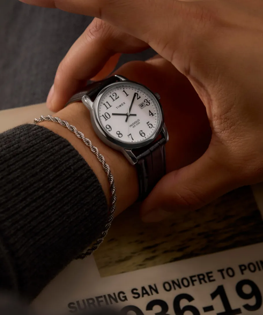 Timex Leather*Easy Reader® 35mm Leather Strap Watch
