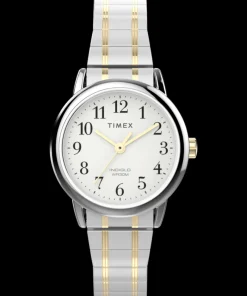 Women Timex Small|Silver-tone*Easy Reader 25mm Stainless Steel Expansion Band Watch