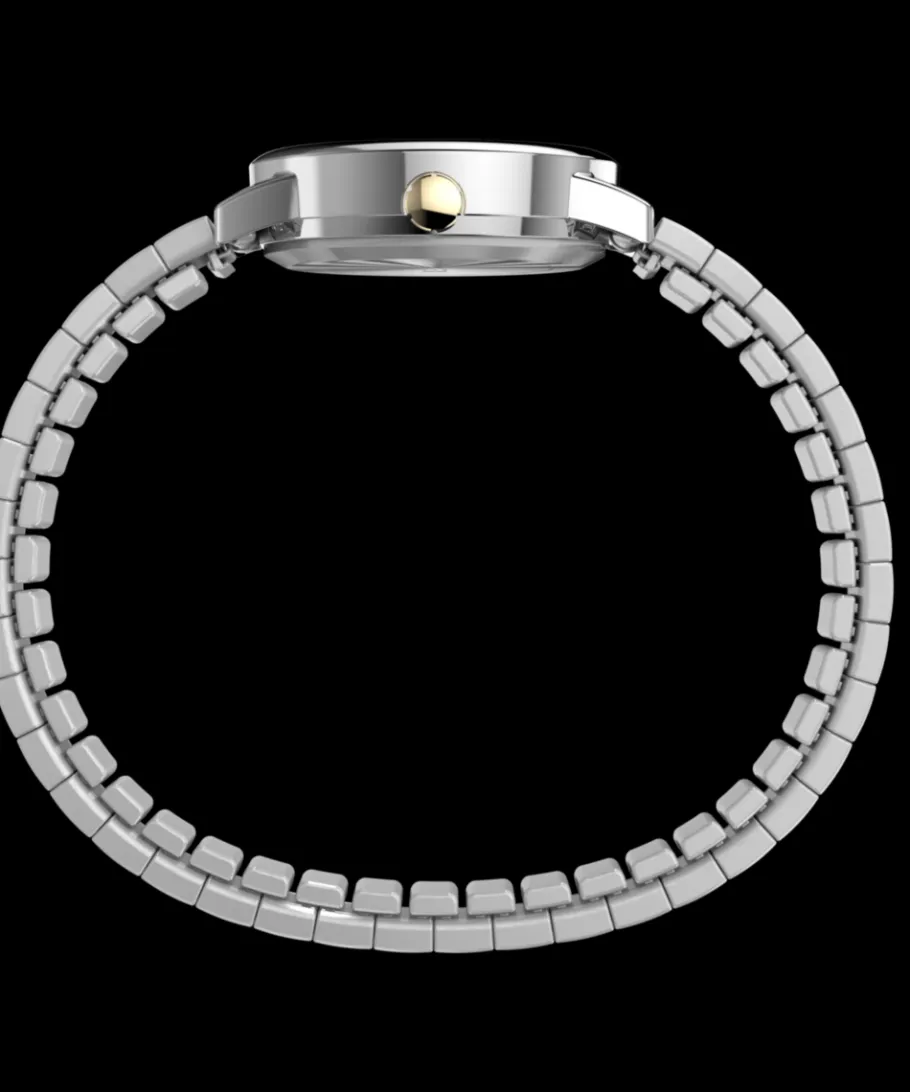 Women Timex Small|Silver-tone*Easy Reader 25mm Stainless Steel Expansion Band Watch