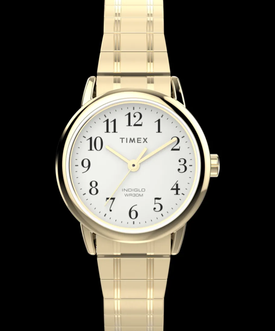 Women Timex Small|Gold-tone*Easy Reader 25mm Stainless Steel Expansion Band Watch
