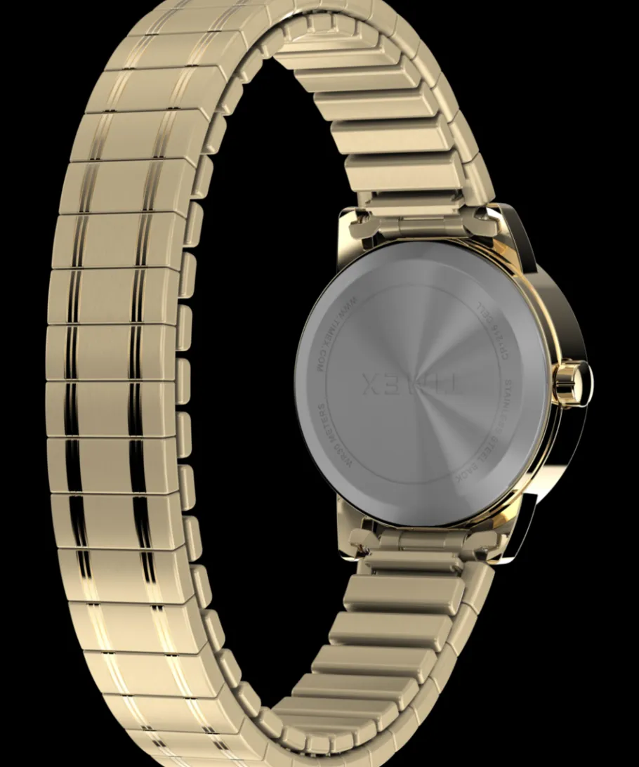Women Timex Small|Gold-tone*Easy Reader 25mm Stainless Steel Expansion Band Watch