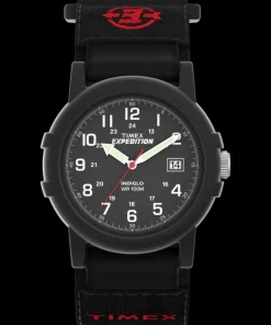 Timex Black Watches*Expedition Camper 38mm Fabric FAST WRAP® Watch