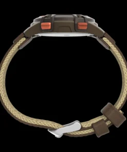 Timex Leather|Digital*Expedition CAT5 40mm Leather and Fabric Strap Watch