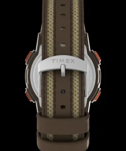 Timex Leather|Digital*Expedition CAT5 40mm Leather and Fabric Strap Watch