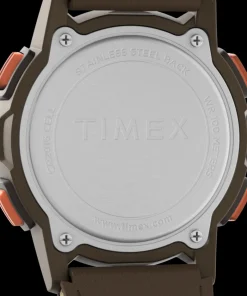 Timex Leather|Digital*Expedition CAT5 40mm Leather and Fabric Strap Watch