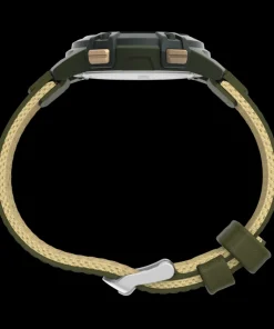 Timex Leather|Digital*Expedition CAT5 40mm Leather and Fabric Strap Watch