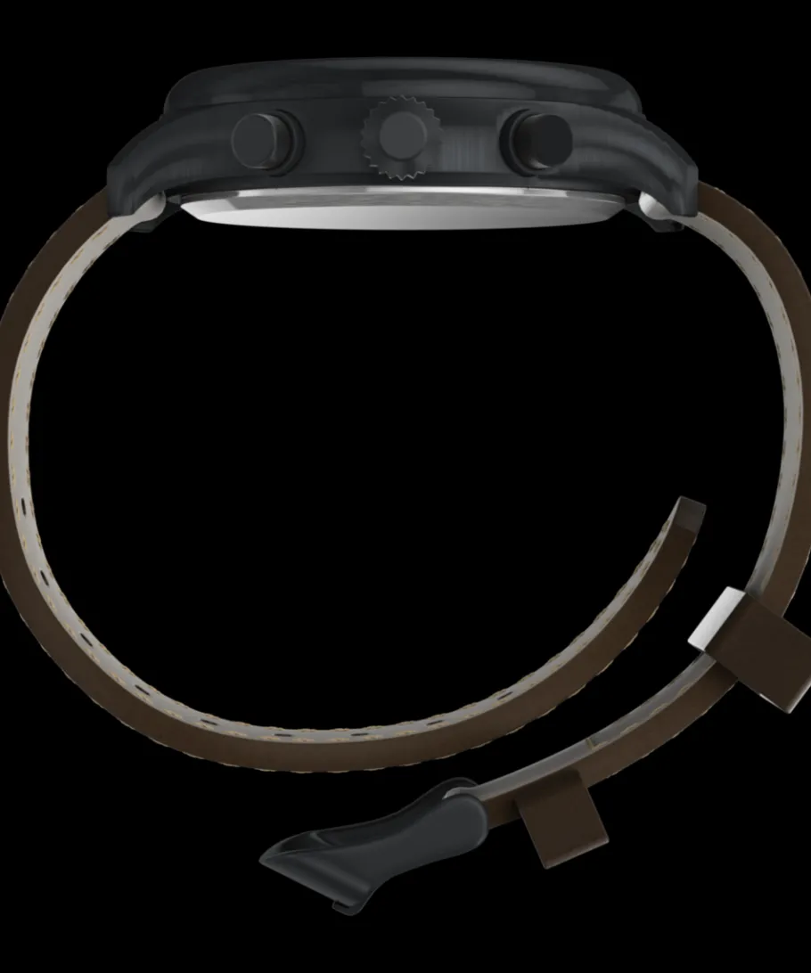 Timex Leather|Chronograph*Expedition Field Leather Chronograph Watch |