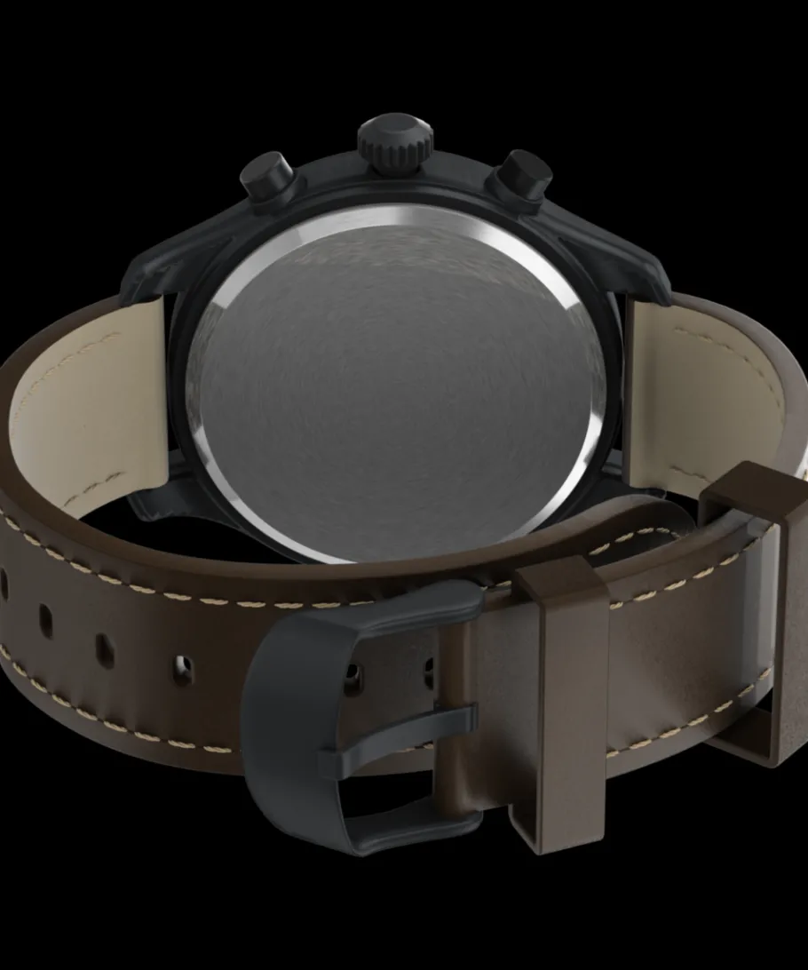 Timex Leather|Chronograph*Expedition Field Leather Chronograph Watch |