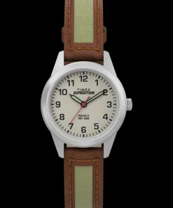 Women Timex Small*Expedition Field Mini 26mm Leather Strap Watch