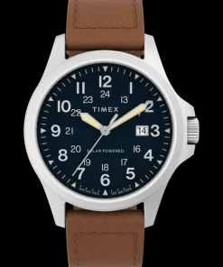 Timex Military Inspired|Leather*Expedition Field Post Solar 41mm Eco-Friendly Leather Strap Watch
