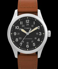 Timex Military Inspired|Leather*Expedition Field Post Solar 36mm Eco-Friendly Leather Strap Watch