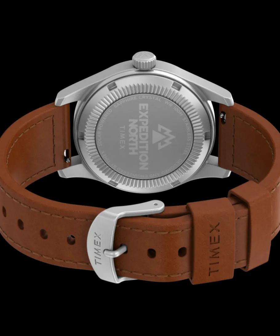 Timex Military Inspired|Leather*Expedition Field Post Solar 36mm Eco-Friendly Leather Strap Watch